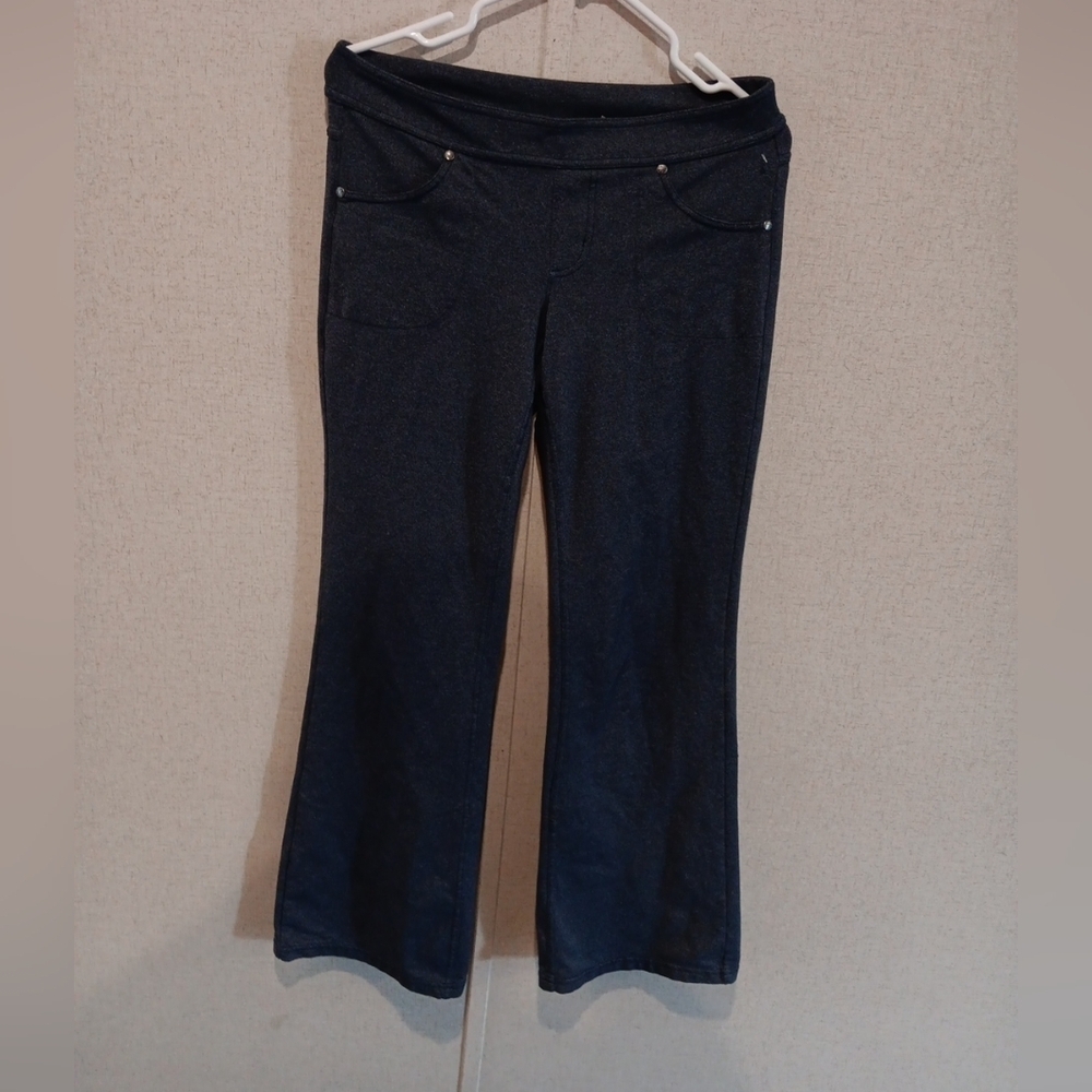 Athleta Gray Wide leg Pants women Size S Petite Athleisure Pull on Athletic